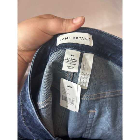 Lane Bryant Jeans 26 Capri Mid Rise Pedal NEW Signature Magic Waist Rhinestone - Picture 15 of 15